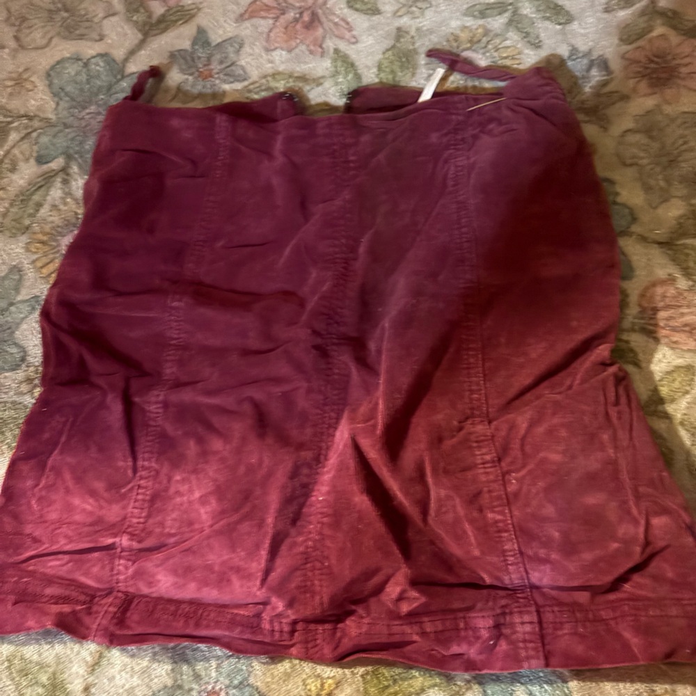 Free People Burgundy Skirt